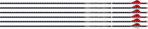 Easton Arrow 4mm Fmj 400 - 6-pack W/ 2" Blazer Vanes