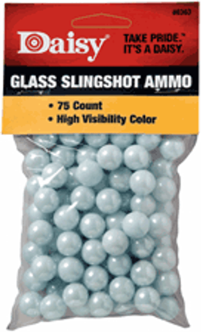 Daisy Slingshot Ammuntion - 1/2" Glass 75-count Pack