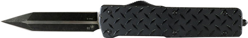 Templar Knife Small Otf Alum - Diamondplate 2.75" D2 Blk Dagr