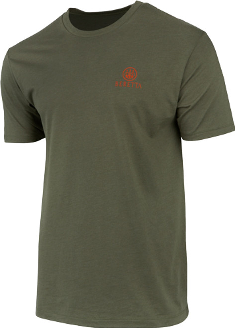 Beretta Legacy T-shirt Back - Logo Large Military Green