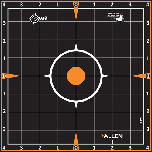 Allen Ez Aim Splash Adhesive - Grid Target 6-pk 8"x8"