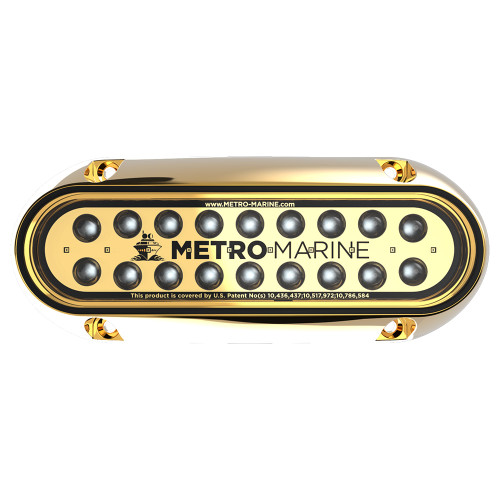 Metro Marine High-Output Elongated Underwater Light w\/Intelligent Monochromatic LEDs - Aqua, 45 Beam