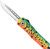 Cobratec Medium Fs3 Otf Green - Lure 3" Drop Point Serrated Ss