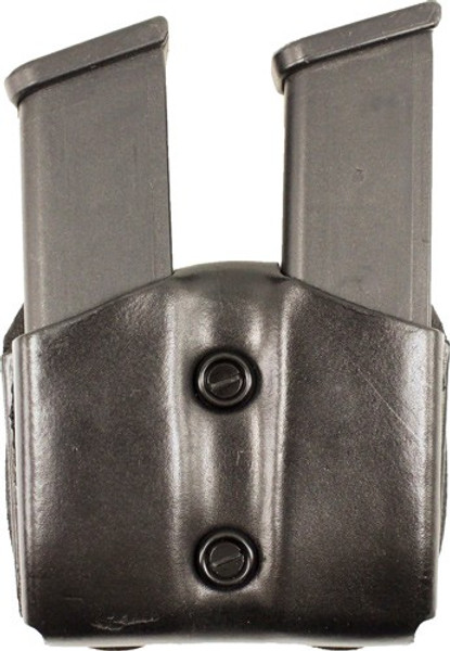 Desantis Double Mag Pouch Owb - Leather Fits Glock 43 Black