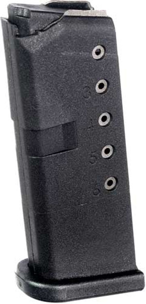 Pro Mag Magazine For Glock 43 - 9mm 6rd Black Polymer