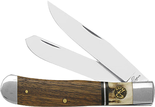 Abkt Roper Laredo Stag Trapper - 3.25" Wood/bone Handle