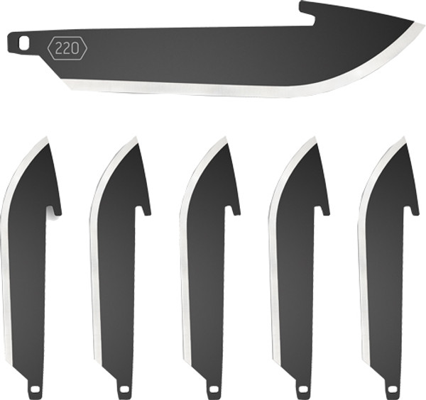 Outdoor Edge 2.2" Drop Point - Blade Pack Black Blades 6-pack