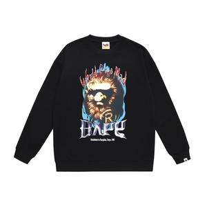 APE BY *A BATHING APE Lion Head Print Sweatshirt
