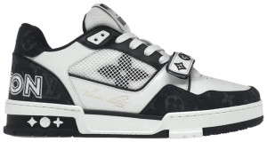 Louis Vuitton Trainer Low 'Velcro Strap - Black Monogram Denim'