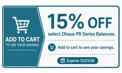 15% Off Select Ohaus Pioneer Balances