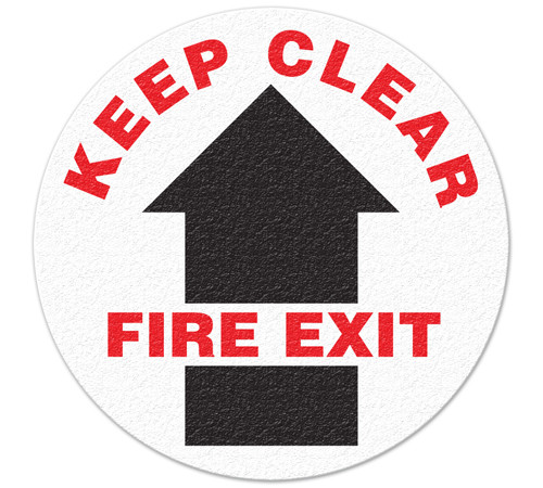 Panneau Obligatoire « Fire Exit Keep Clear » - Carré - 200 Mm X 200 Mm