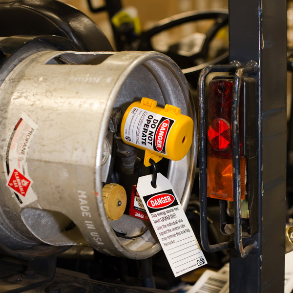 Zing RecycLockout™ Forklift Propane Tank Lockout Device