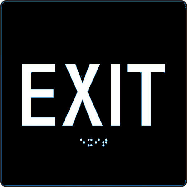 ADA Braille Tactile Sign, EXIT