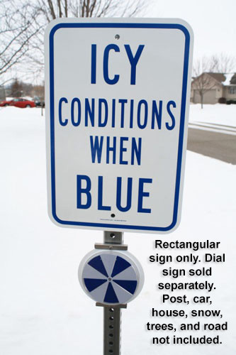 Temperature Indicator Sign: Freezing Temperature When Blue
