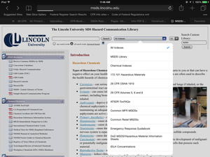 Photograph of the SDS Hazard Communication Mobile Desktop.