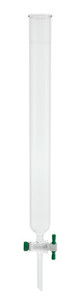 A photograph of a representative CG-1186 chromatography column with PTFE stopcock.