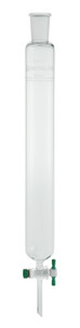 A photograph of a representative CG-1188 chromatography column with PTFE stopcock and 24/40 joint.
