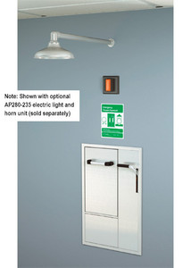 A photograph of a GBF2170 installed in a room along with an optional AP280-230 electric light/horn (sold separately).