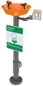 A photograph of an orange Guardian G1786 Eyewash, Eye/Face Wash.