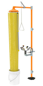 A photograph of the Guardian AP250-005 Test Kit for Emergency Showers and Safety Stations deployed on a Guardian safety station.