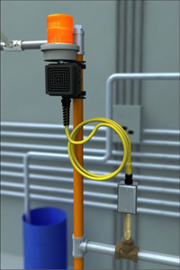 A photograph of an AP275-200 Electric Alarm Unit w/ Flashing Light and Horn for Safety Stations.