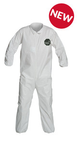 A photograph of front of a 15025 Proshield® 50 coveralls, with zipper front, and elastic wrists and ankles.