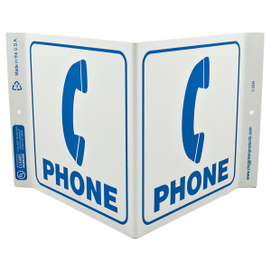 Photograph of the Phone Wall-Projecting V-Sign w/ Icon.