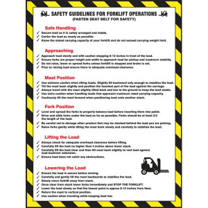 Picture of forklift safety poster.