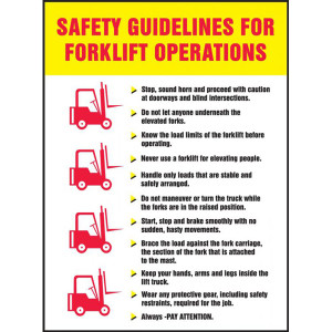 Picture of forklift safety poster.