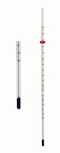 A photograph of a cg-3501 thermometer, non-mercury, total immersion.