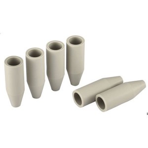 Photograph of six Centrifuge 1.0 mL Cryo Adapters, 12.6 mm diameter.