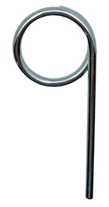 A photograph of a single 09826 new type fire extinguisher pull pin.