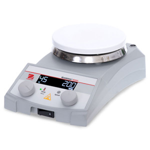 Photograph of Ohaus Guardian 3000 Round Top Hotplate Stirrer, left view.