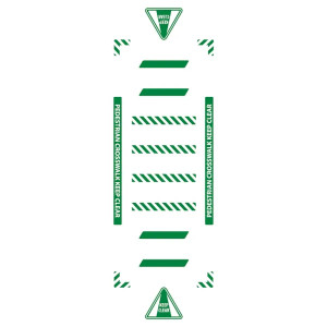 Diagram of layout of all pieces of crosswalk kit.