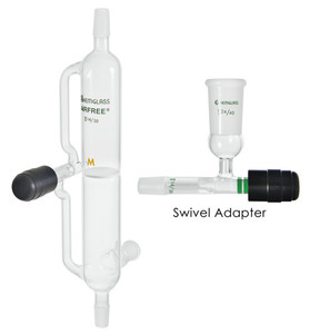 A photograph of a af-0540 swivel filter frit w/ chem-cap® valve.