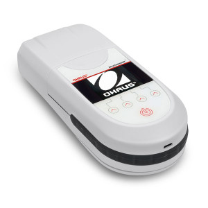 Photograph of an Ohaus AquaSearcher™ AP30TUR Portable Turbidimeter, right view.