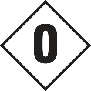 Image of  a number "0" Hazard Panel.