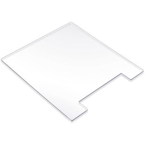 Photograph  of a splash shield for an Ohaus 5000 e-G52XX070 Hotplates, Stirrer or Hotplate Stirrer with a 7" x  7" top plate.