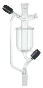 A photograph of a af-0552 addition funnel, low-temperature, 2 valve design.