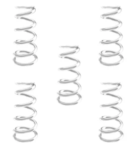 A picture of five Oval Fire Extinguisher LS-C-60100-5 Valve Springs.