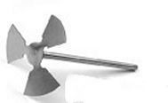 A photograph of a 21043 heavy-duty, 3-bladed propeller for high-viscosity solutions.