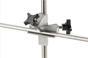 Photograph of Heavy Duty Clamp and Lattice Holder, in use (rods not included).