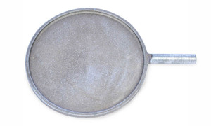 Photograph of a 6" Round Support Plate.