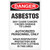 Drawing of Danger asbestos may cause cancer OSHA sign.