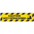 Photograph of an anti-slip floor safety sign reading "Caution Safety Footwear required" in black on a yellow background.  Includes a graphic of a a yellow and black boot.