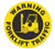 A photograph of a 05214 anti-slip safety floor marker, warning forklift traffic.