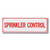 Picture of the Sprinkler Control Aluminum Sprinkler Identification Sign, 6"w x 2"h.