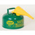 Photograph of green type 1 galvanized steel safety can with 2 gallon capacity and optional attached funnel.