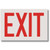 Picture of the Exit Signs, Red Lettering on White Background, Self-Adhesive, 12" w x 8" h.