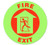 A photograph of red and green 05257 anti-slip safety floor markers, reading fire exit with graphic.
